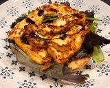 A picture of step 8 of Caramelised pan fried halloumi bagel.