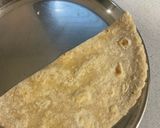 A picture of step 2 of Roti cone chaat.