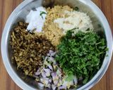 A picture of step 3 of Banana flower masala vada.