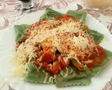 Foto del paso 8 de la receta: Raviolones de ricota, jamón, nuez y queso azul