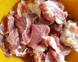 A picture of step 1 of Mutton kothmir.