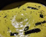 A picture of step 5 of Bhindi kadi and chawal.