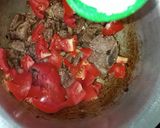 A picture of step 10 of Baked potato wedges served with beef.