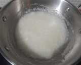 A picture of step 2 of Vrat Mysore pak (desiccated coconut).
