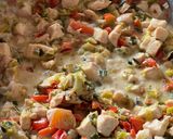 Foto del paso 4 de la receta: Salteado de pollo y puerros en colchón de arroz blanco