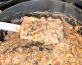 A picture of step 3 of Cheesy Black Bean & Corn Buffalo Chicken Dip.