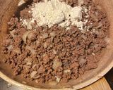 A picture of step 1 of Shepard’s Pie in a 9X13 pan.
