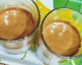 A picture of step 5 of Dalgona coffee hot version.