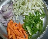 शेजवान नूडल्स विथ मंचूरियन (Schezwan noodles with manchurian recipe in Hindi) रेसिपी चरण 1 फोटो