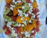 A picture of step 2 of Watermelon salad.