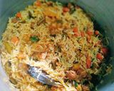 A picture of step 3 of Beans mixed veg biryani.