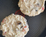 Foto del paso 4 de la receta: Hot cake salado keto con champiñones, tomate y cebolla