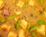 A picture of step 6 of Kadai paneer.