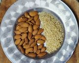 Hình bước làm 1 của món Sữa hạnh nhân + Ý dĩ🥛🥛🥃🥃🧉🧉
