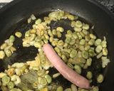 Foto del paso 1 de la receta 61. Bocadillo de habas con longaniza (almuerzo)