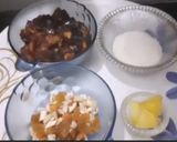 A picture of step 1 of Navratri khajur burfi.