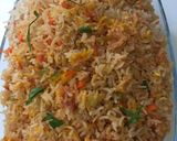 A picture of step 5 of Vegetables rice.