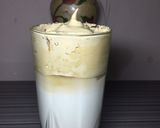 A picture of step 5 of Dolgona coffee.