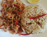 A picture of step 5 of Braised cummin rice#4weekchallenge.