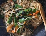 Une image de l'étape 6 de 74• 🍜 Nouille de Riz à l’agneau épinard et haricot plat 🥬.