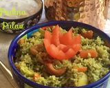 A picture of step 1 of Pudina Pulav.