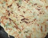 A picture of step 4 of Aloo Cheela.