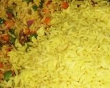 A picture of step 4 of Turmeric Fried rice.