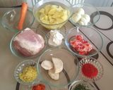 Pas rețetă Ciorbă de porc cu cartofi și smântână 1 fotografie