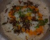A picture of step 4 of Kashmiri pulao.