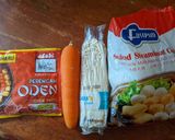 Gambar langkah 1 resipi Sup Oden Seafood.