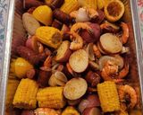 A picture of step 8 of New Years Eve/Birthday Celebration Shrimp Boil.