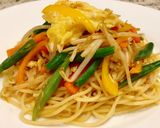 Hình bước làm 3 của món Mì Xào Rau Củ