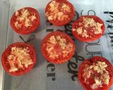 Une image de l'étape 4 de Tomates aux épices, persil et parmesan.