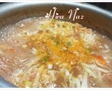 A picture of step 6 of Hot & Sour Soup.