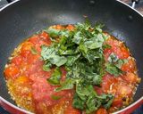 A picture of step 5 of Spaghetti al Pomodoro.