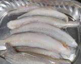 A picture of step 1 of Bombil Rava Fry.
