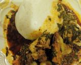 A picture of step 1 of Egusi soup.