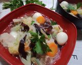 Foto langkah ke 6 dari resep Sop kimlo bakso jamur kuping.