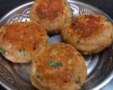 A picture of step 2 of Aloo Tikki Chaat.