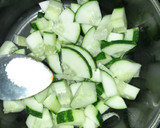 A picture of step 1 of Cucumber Salad.