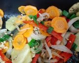 Foto del paso 1 de la receta: Churrasco de cerdo con salsa de mostaza y verduras