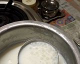 A picture of step 1 of Sabudana kheer with Saffron (upvas recipe).