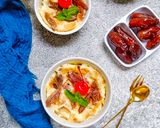 Foto langkah ke 5 dari resep Puding Roti Kurma Kukus.