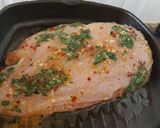A picture of step 8 of Chicken Steak with stir fried Vegetables.