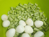 Oseng Buncis Tempe Telur Puyuh