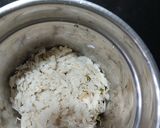 A picture of step 1 of Mung sprouts and Poha chila.