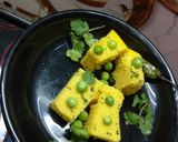 A picture of step 1 of Peas dhokla.