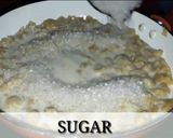 A picture of step 4 of Moong dal halwa.
