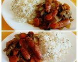 Foto del paso 8 de la receta Salchichas de pollo con verduras y arroz aromatizado