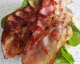 Foto del paso 4 de la receta: Bocadillo de bacon, champiñones y queso de cabra